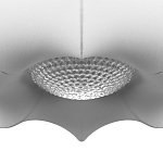 Подвесной светильник с белым фигурным абажуром и мягкими волнистыми краями Cloud Motion  варинант исполнения - 6 | Loft Concept в Саратове