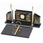 Настольный письменный набор из камня офиокальцит и змеевик Successful Leader варинант исполнения - 2 | Loft Concept в Саратове