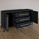 Буфет Primo с тремя ящиками и двумя фасадами Черный дуб варинант исполнения - 6 | Loft Concept в Саратове