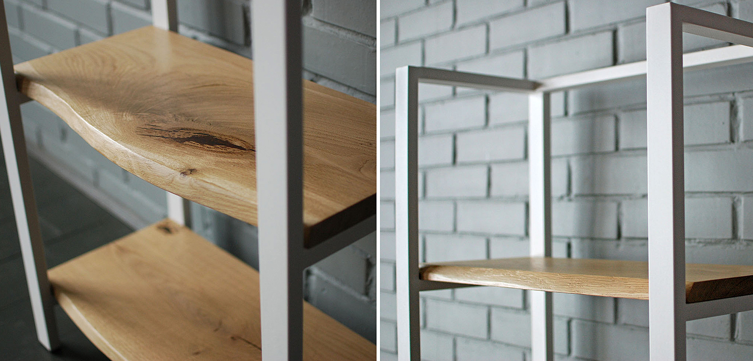 Стеллаж Holt White Industrial Metal Rust Rack Стеллаж Holt White Industrial Metal Rust Rack - Loft-Concept в Саратове