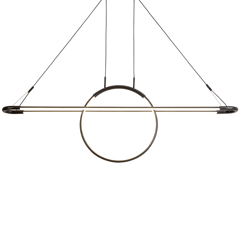 Светодиодная люстра Black LED Circle and Oval Lamp Черный Светодиодная люстра Black LED Circle and Oval Lamp Черный в Саратове | Loft Concept