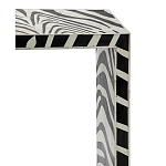 Консоль Дизайнерская Kenya Console ZEBRA Bone Inlay black варинант исполнения - 2 | Loft Concept в Саратове
