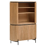 Буфет высокий из дерева манго и металла с открытыми полками и 2-мя дверцами Toinette варинант исполнения - 1 | Loft Concept в Саратове