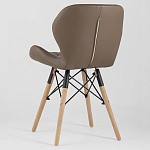 Стул с коричневым сиденьем из экокожи JEROEN варинант исполнения - 5 | Loft Concept в Саратове