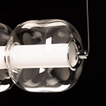 Люстра линейная с 6-ю прозрачными стеклянными плафонами округлой формы HANDLE GRAPE варинант исполнения - 10 | Loft Concept в Саратове