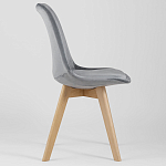 Стул с мягким велюровым сиденьем Arvika Grey варинант исполнения - 2 | Loft Concept в Саратове