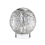Настольная лампа с прозрачным шарообразным плафоном на цилиндрической подставке Crystal Globule варинант исполнения - 5 | Loft Concept в Саратове