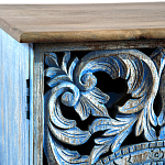 Комод с резным фасадом Blue Carved Chest of Drawers варинант исполнения - 4 | Loft Concept в Саратове
