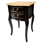 Тумба прикроватная из массива березы с 2-мя ящиками в стиле прованс Vintage варинант исполнения - 5 | Loft Concept в Саратове