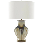 Настольная лампа фарфоровая с тканевым абажуром Caramel  варинант исполнения - 2 | Loft Concept в Саратове