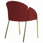 Стул бордовый на золотистых ножках Burgundy Chair варинант исполнения - 3 | Loft Concept в Саратове