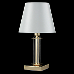 Настольная лампа с белым тканевым абажуром в форме конуса Laurent варинант исполнения - 8 | Loft Concept в Саратове