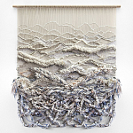 Дизайнерское современное текстильное панно Жемчуг варинант исполнения - 2 | Loft Concept в Саратове