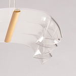 Люстра линейная с 3-мя белыми волнистыми плафонами Wave Line варинант исполнения - 10 | Loft Concept в Саратове