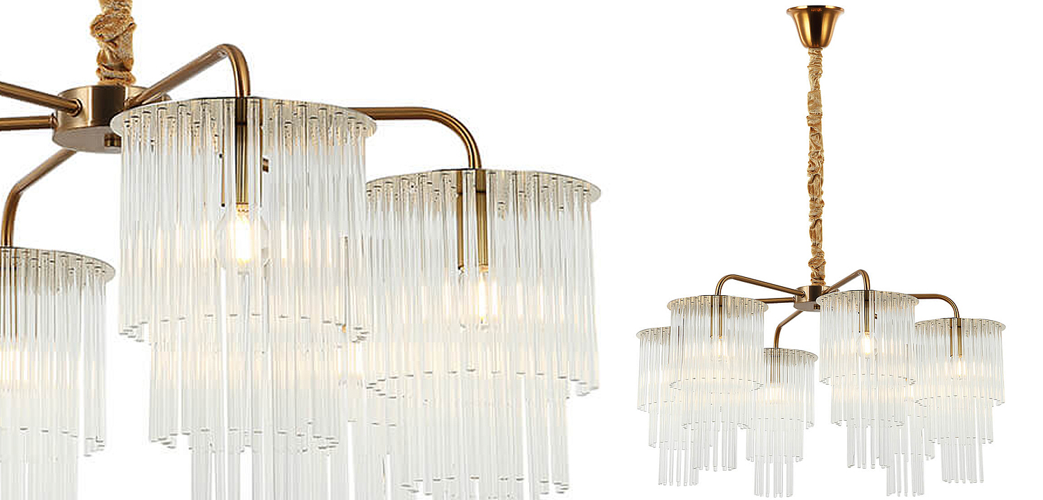 Люстра Harrison Chandelier gold 6 lamp Люстра Harrison Chandelier gold 6 lamp - Loft-Concept в Саратове