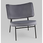 Мини-кресло District Lounge велюр серый варинант исполнения - 1 | Loft Concept в Саратове