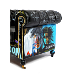 Кресло "Баския и Уорхол" Basquiat Warhol graffiti chair натуральная кожа варинант исполнения - 3 | Loft Concept в Саратове