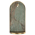 Настенный светильник зеленого цвета с бронзовой рамкой овальной формы с полкой Herbarium  варинант исполнения - 2 | Loft Concept в Саратове