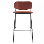 Стул барный с широкой полукруглой спинкой Chair Smooth Shapes варинант исполнения - 1 | Loft Concept в Саратове