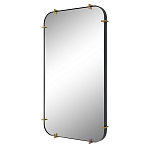 Зеркало настенное в черной металлической раме Mirror Cardinal варинант исполнения - 1 | Loft Concept в Саратове