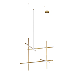 Люстра с 6-ю  пересекающимися цилиндрическими плафонами на тонких тросах Trumpet tube варинант исполнения - 6 | Loft Concept в Саратове