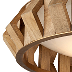 Люстра круглая из толстых деревянных реек Wooden Slats варинант исполнения - 1 | Loft Concept в Саратове