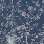 Обои ручная роспись Houghton Dark Blue варинант исполнения - 4 | Loft Concept в Саратове