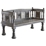 Деревянная скамья из массива манго Casco Grey Mango Bench варинант исполнения - 1 | Loft Concept в Саратове