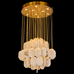 Люстра с овальными подвесками из натурального камня Spatial Composition варинант исполнения - 1 | Loft Concept в Саратове