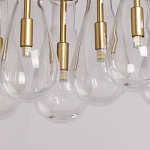 Люстра с 7-ю прозрачными плафонами из стекла в форме капли Lucid Rain  варинант исполнения - 8 | Loft Concept в Саратове