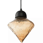Подвесной светильник с янтарным рельефным плафоном Lamp with Frozen Glass Effect варинант исполнения - 2 | Loft Concept в Саратове