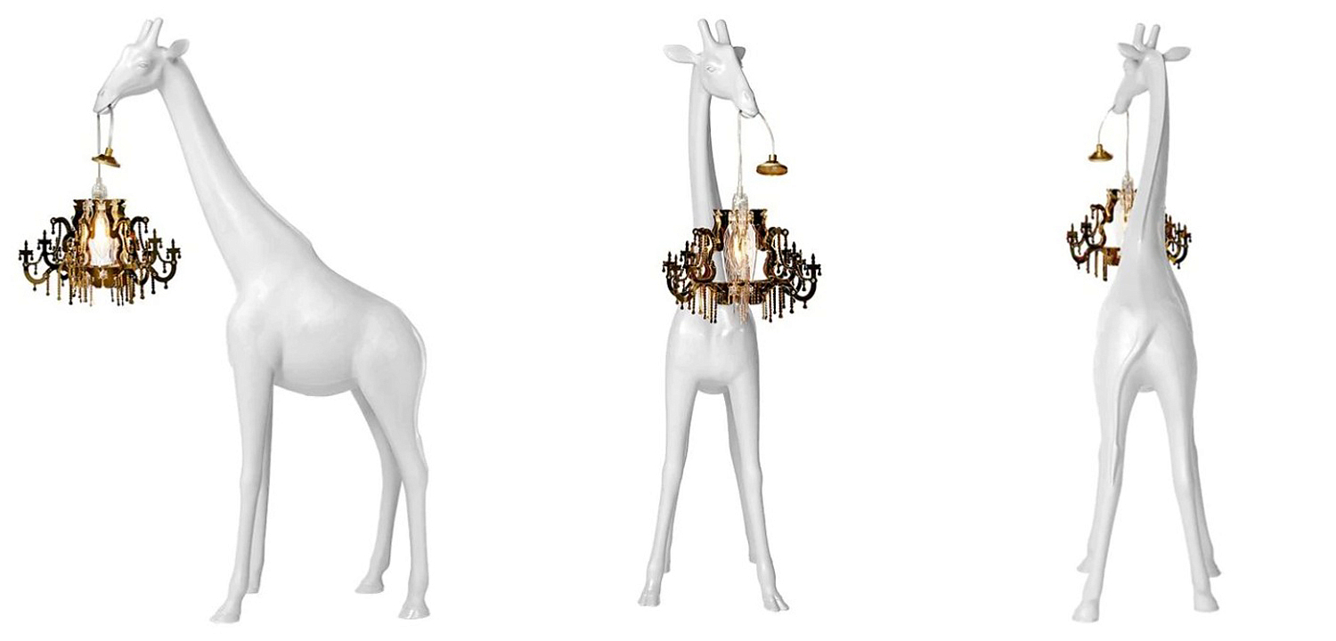 Настольная лампа белый жираф White Giraffe Table Lamp Настольная лампа белый жираф White Giraffe Table Lamp - Loft-Concept в Саратове
