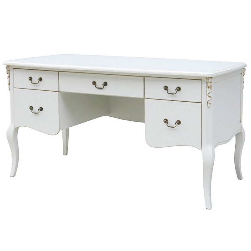 Письменный стол в стиле прованс Montmartre Provence White Desk Молочный Бронза Письменный стол в стиле прованс Montmartre Provence White Desk Молочный Бронза в Саратове | Loft Concept
