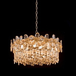 Люстра круглая с декоративными элементами в виде крупных хрустальных цветов Palace Gardens варинант исполнения - 3 | Loft Concept в Саратове