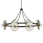 Люстра круглая с литыми стеклянными дисками Olympe Glass Chandelier варинант исполнения - 1 | Loft Concept в Саратове