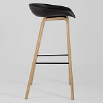 Барный стул на ножках из натурального дерева Boras Black варинант исполнения - 2 | Loft Concept в Саратове