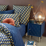 Тумба с одной дверцей Scale Ornament Blue Nightstand варинант исполнения - 5 | Loft Concept в Саратове