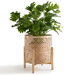 Кашпо на ножках из бамбука Bamboo Decor варинант исполнения - 5 | Loft Concept в Саратове