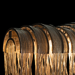 Люстра подвесная с металлическими цепочками и изогнутыми металлическими дугами 72 см Atlantis Chain варинант исполнения - 10 | Loft Concept в Саратове