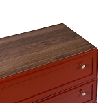 Комод красный из массива бука с 3-мя ящиками Wenge Light варинант исполнения - 4 | Loft Concept в Саратове