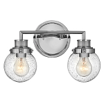 Бра для ванных комнат с прозрачным шарообразным плафоном из стекла с пузырьками на круглом основании Hinkley варинант исполнения - 16 | Loft Concept в Саратове