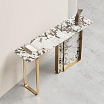 Консоль с прямоугольной мраморной столешницей Vivian Console варинант исполнения - 2 | Loft Concept в Саратове