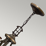 Люстра бронзового цвета с бежевыми абажурами из органзы в классическом стиле Hinkley варинант исполнения - 10 | Loft Concept в Саратове