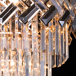 Люстра многоярусная с переплетенными металлическими элементами черного и золотого цвета и прозрачными хрустальными подвесками Empire Chandelier Crystal варинант исполнения - 5 | Loft Concept в Саратове