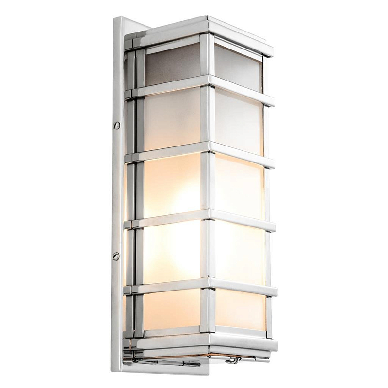 Бра Wall Lamp Welby Nickel Никель Прозрачное Стекло в Саратове | Loft Concept 