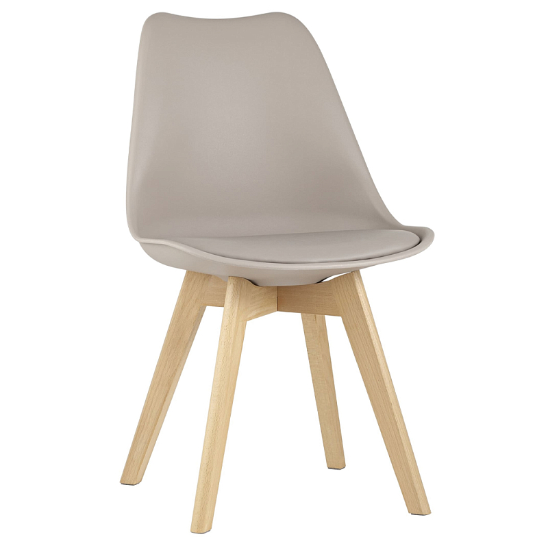Стул с основой из пластика и мягким сиденьем Arvika Beige Бежевый Стул с основой из пластика и мягким сиденьем Arvika Beige Бежевый в Саратове | Loft Concept
