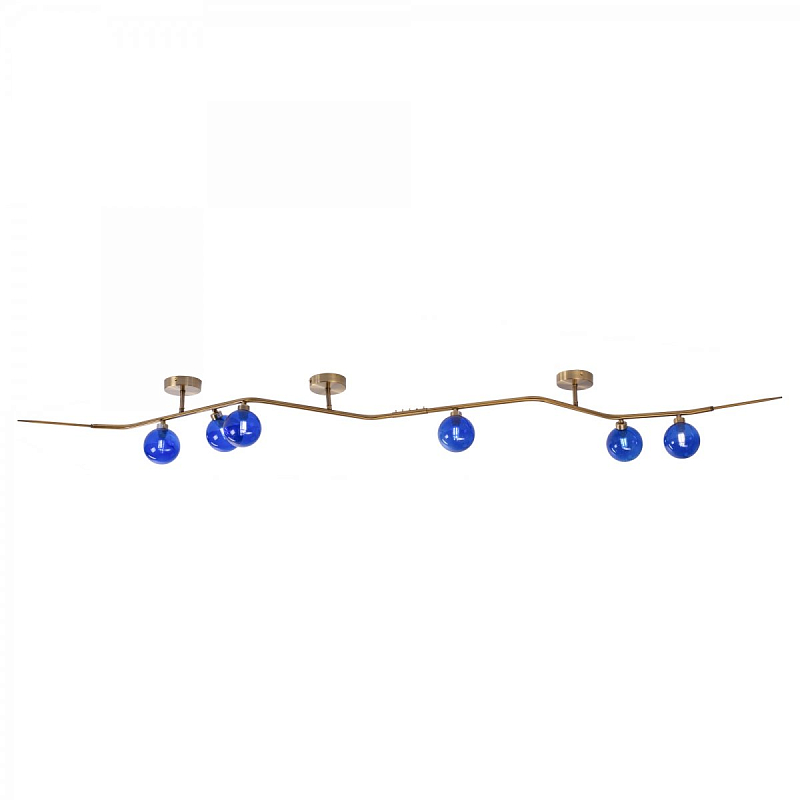 Бра Cherry FLUSH MOUNT Wall Lamp blue Глянцевое золото Синий Бра Cherry FLUSH MOUNT Wall Lamp blue Глянцевое золото Синий в Саратове | Loft Concept