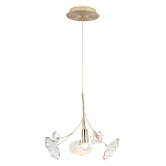 Подвесной светильник с белыми и прозрачными цветочными лепестками Wintery flovers варинант исполнения - 2 | Loft Concept в Саратове