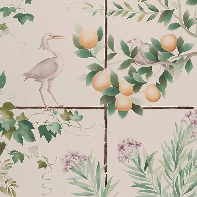 Обои ручная роспись Medici Standard colourway on white Williamsburg Обои ручная роспись Medici Standard colourway on white Williamsburg в Саратове | Loft Concept