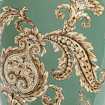 Настольная лампа бирюзовая с цветочным принтом Turquoise Flight варинант исполнения - 6 | Loft Concept в Саратове